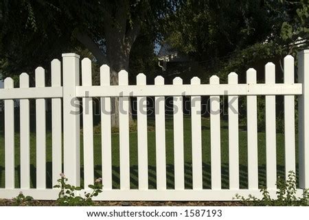 White Picket Fence Stock Photo 1587193 : Shutterstock