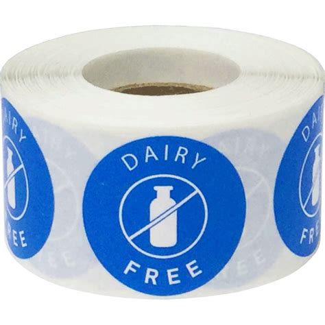 Dairy Free Labels Adhesive Allergy Warning