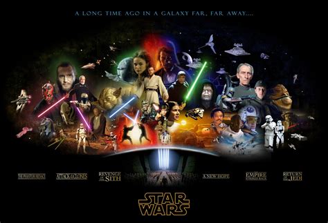 Star Wars Complete Saga Poster Star Wars Fan Art 425795 Fanpop