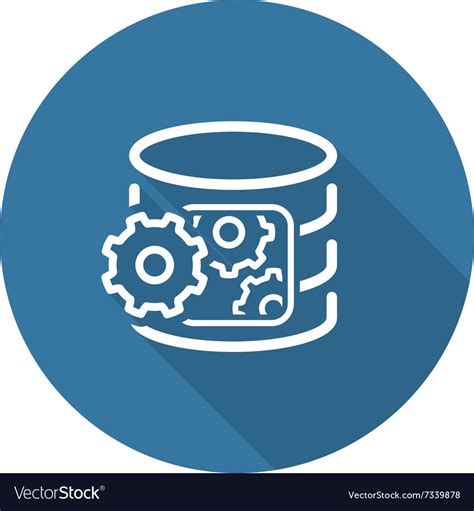 Data Processing Icon Flat Design Royalty Free Vector Image