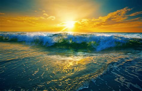 Sunrise Ocean Waves Greg Lancaster