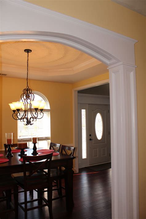 Arch Molding Between My Kitchen And Dining Room With Crown Molding