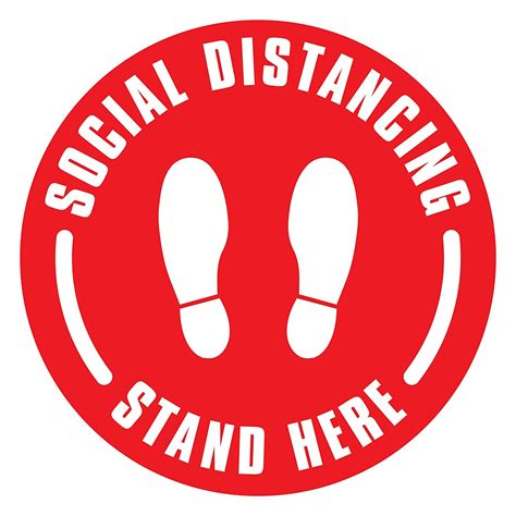 Covid Social Distancing Floor Decals Social Distancing Stand Here