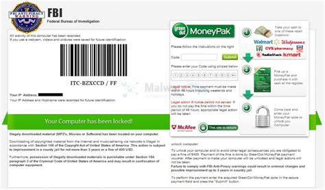 Maybe you would like to learn more about one of these? Remove FBI Anti-Piracy Warning virus (MoneyPak Scam)