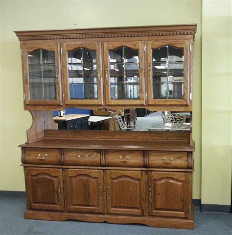 Check spelling or type a new query. Item # 26335-2 Medium Stained Oak China Cabinet w/ 4 Doors ...