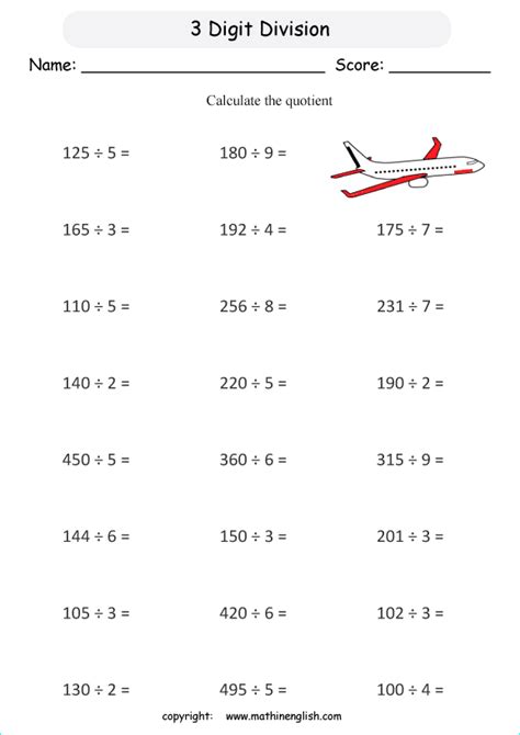 This online exercise reinforces division facts and will also help students become accustomed to playing speed math. Printable primary math worksheet for math grades 1 to 6 ...