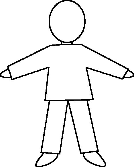 Outline Of A Person Template Clipart Best