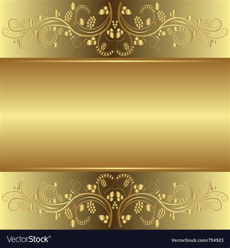 Golden Background With Floral Ornaments Royalty Free Vector