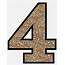 4 Glitter Numbers  Gold Number PNG Image Transparent