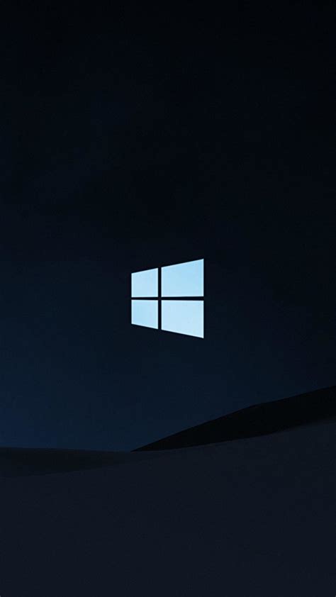 Windows 10 Logo Dark Background 4k Ultra Hd Mobile Wallpaper