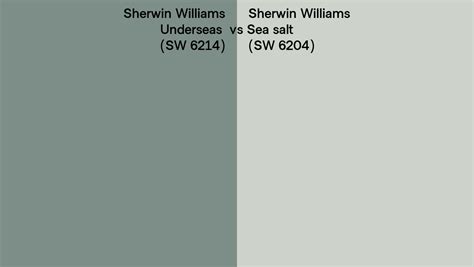 Sherwin Williams Underseas Vs Sea Salt Side By Side Comparison