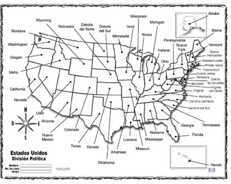 Mapa De Estados Unidos Con Nombres Imagui