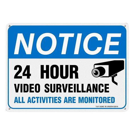 Security Camera Warning Sign Cctv Warning Sign 7 X 10