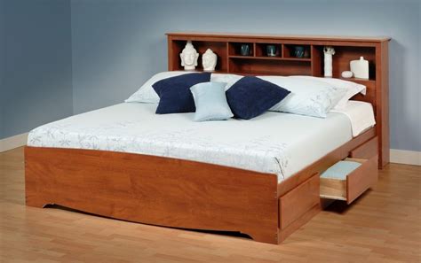 Perfect for storing quilts, pillows and bed linen. King Size Bed Frame With Drawers And Headboard | Bed frame ...