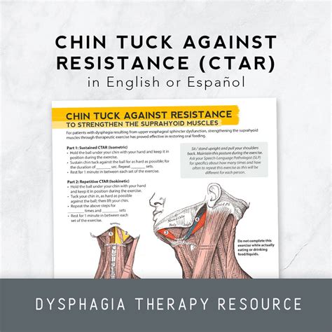 Dysphagia Intervention Chin Tuck Against Resistance Ctar In Engli