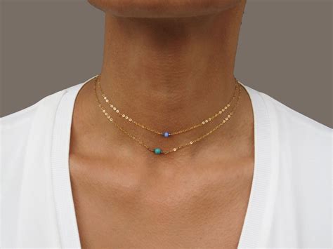 Gold Choker 14k Gold Necklace Dainty Choker By Vasiaaccessories