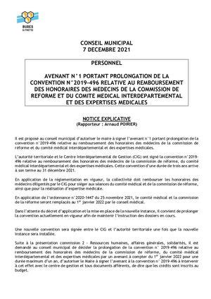 Calaméo NOTICE PROJETDELIB Avenant Prolongation Convention Commission De Réforme