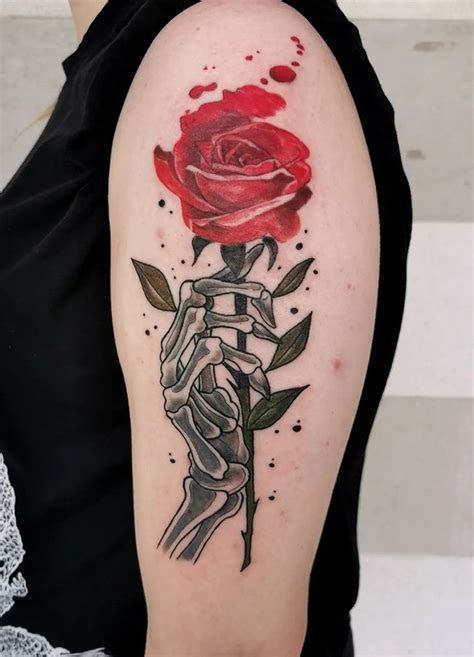Top 151 Skeleton Hand Holding Rose Tattoo Meaning