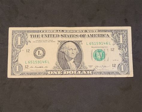 2013 Misaligned One Dollar Bill With Bookends Error Bills Etsy
