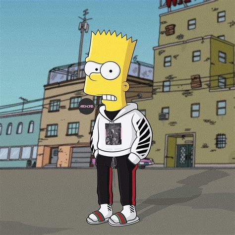 Gucci Sfondi Sfondi Supreme Bart Simpson Sfondier