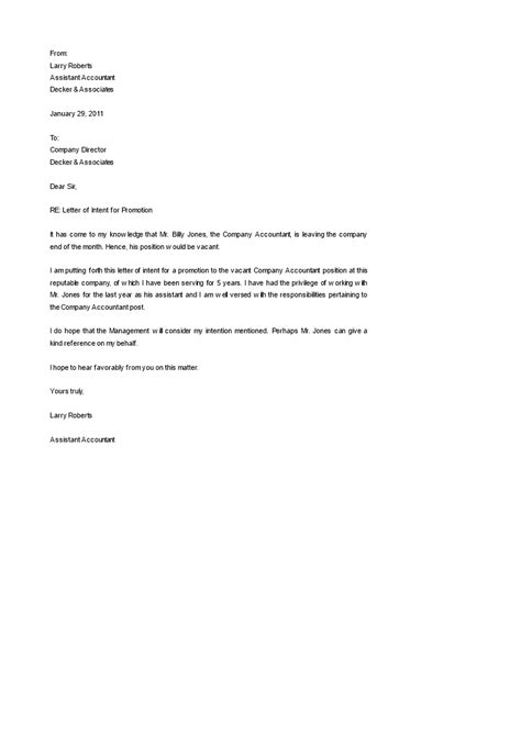 Maybe you would like to learn more about one of these? Letter of Intent Job promotion - How to formally promote ...