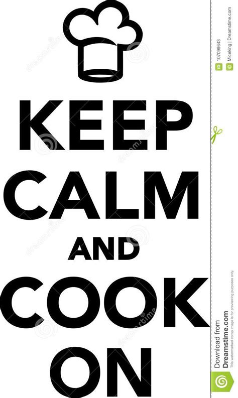 Keep Calm And Cook On Stock Vector Illustration Of Cook 107099643