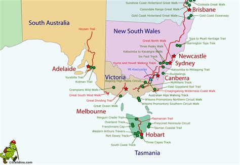Australia Backpacking Map
