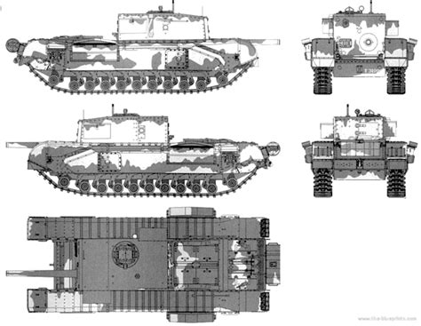 Churchill 3 Foot Gun Career A22d Tank Drawings Dimensions Figures