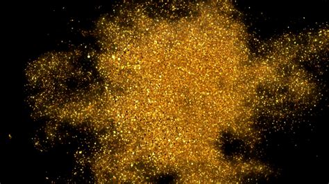 Abstract Golden Glitter Explosion Slow Motion Stock Footage Video 100