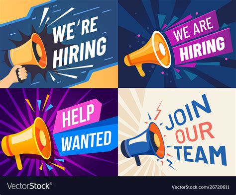 Now Hiring Banner We Are Hiring Join Our Team Vector Image