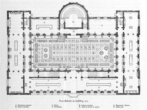 Floor Plan Of The Palais Des Etudes Of The Ecole Des Beaux Arts Paris