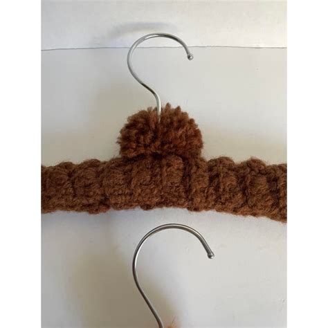 Set Of 3 Vintage Crochet Yarn Covered Hangers Chairish