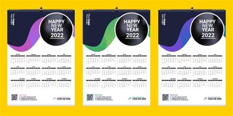 Single Wall Calendar 2022 Template Design With Place For Photo 2947820