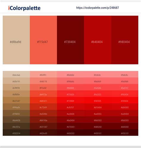 50 Red Color Palettes Curated Collection Of Color Palettes