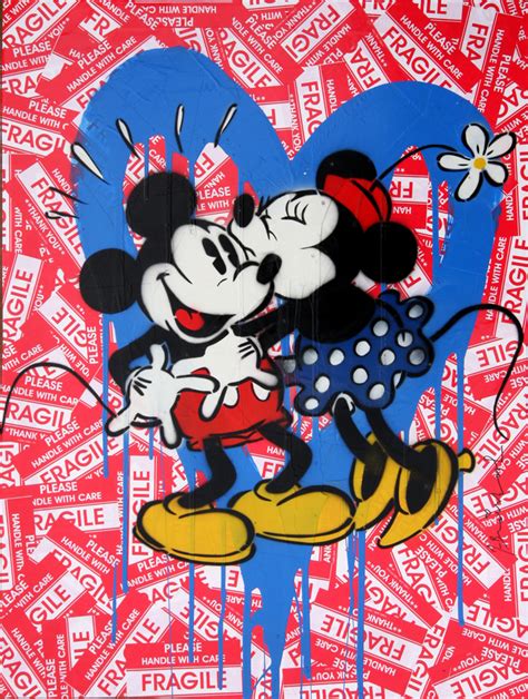 Mickey And Minnie Blue Heart Denis Bloch
