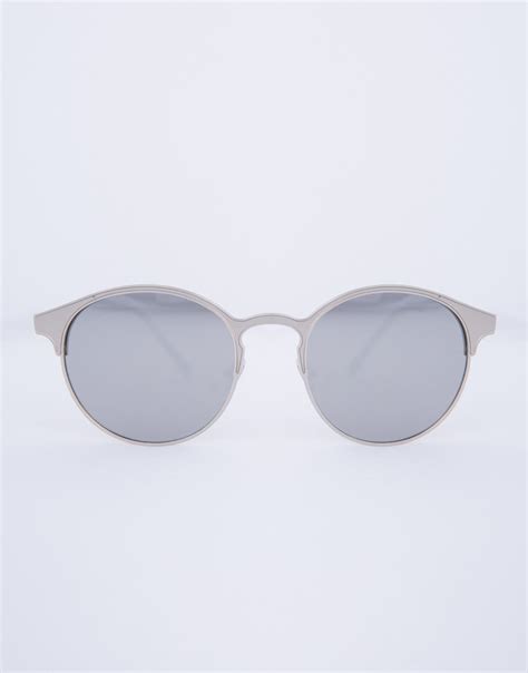 Round About Sunnies Flat Framed Sunglasses Round Aviators 2020ave