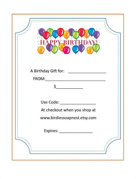 These certificates are designed by professionals and have been embedded into ms word to ease the customization for the user convenience. 20+ Birthday Gift Certificate Templates - Free Sample ...