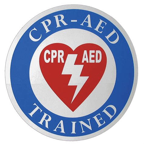 Defibtech Label Cpr Aed Trained Vinyl 2 12 In Ht 2 12 In Wd