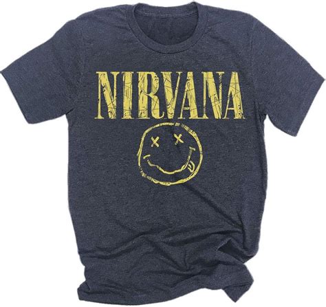 Nirvana Distressed Hand Drawn Logo S T Shirt Kurt Curt Cobain Tee Rock