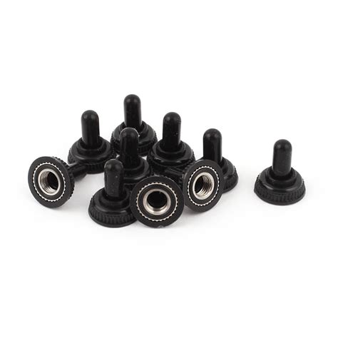 10pcs Toggle Switch Waterproof Boot Rubber Cover Cap Black