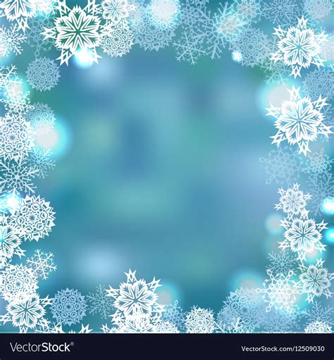Snowflakes Frame Winter Background Royalty Free Vector Image