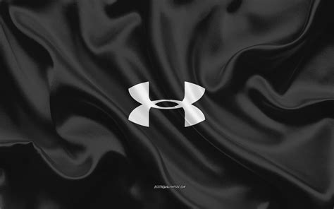 Download Wallpapers Under Armour Logo Black Silk Texture Under Armour