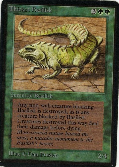 Thicket Basilisk Magic The Gathering Card Price Guide Sports Card