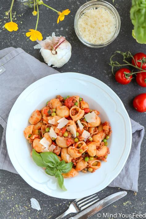 Pasta met tomatensaus en gehakt