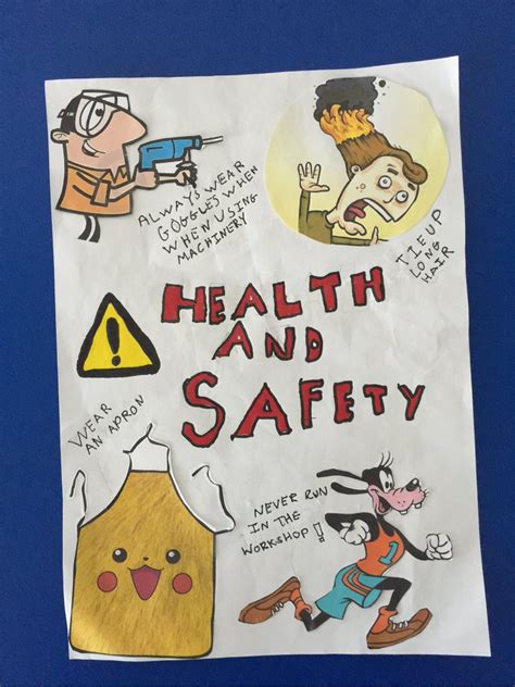 We have to go to the workshop to build the pieces with the molds, but we have to follow some safety rules for our own sake. Workshop Safety Poster | HSE Images & Videos Gallery ...