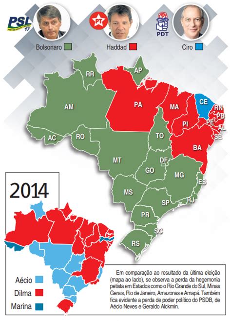 Mapa Eleitoral Mostra Onde Bolsonaro E Haddad Venceram Elei Es