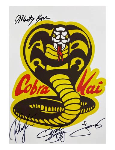 A3 Cobra Kai Poster Signed By Kove Seo List And Bertrand Action