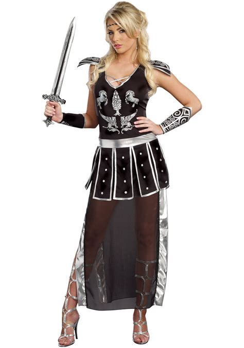 Glorious Gladiator Female Roman Soldier Black And Silver Imaginations