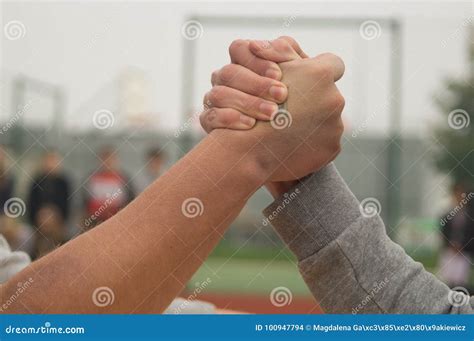 Fist Fight Aggressive Teenagers Stock Photo Image Of Fist Hands