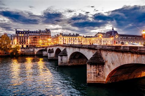 무료 이미지 바다 하늘 일몰 다리 지평선 시티 파리 도시의 강 도시 풍경 황혼 프랑스 저녁 반사